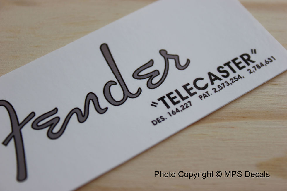 Thumbnail: Fender Telecaster 50's Style PAT Guitar Headstock Waterslide Decal