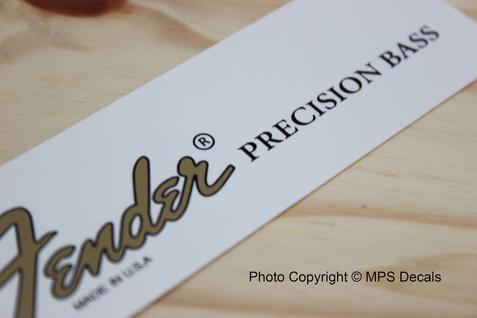 Thumbnail: Fender Precision Bass 80's Guitar Headstock Waterslide Decal
