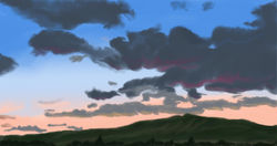 Evening Sky in Tuscany