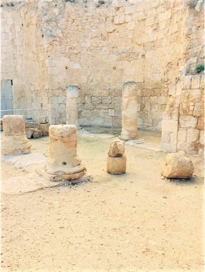 The area where we gathered had what once were huge columns on each side – most likely his receiving room.