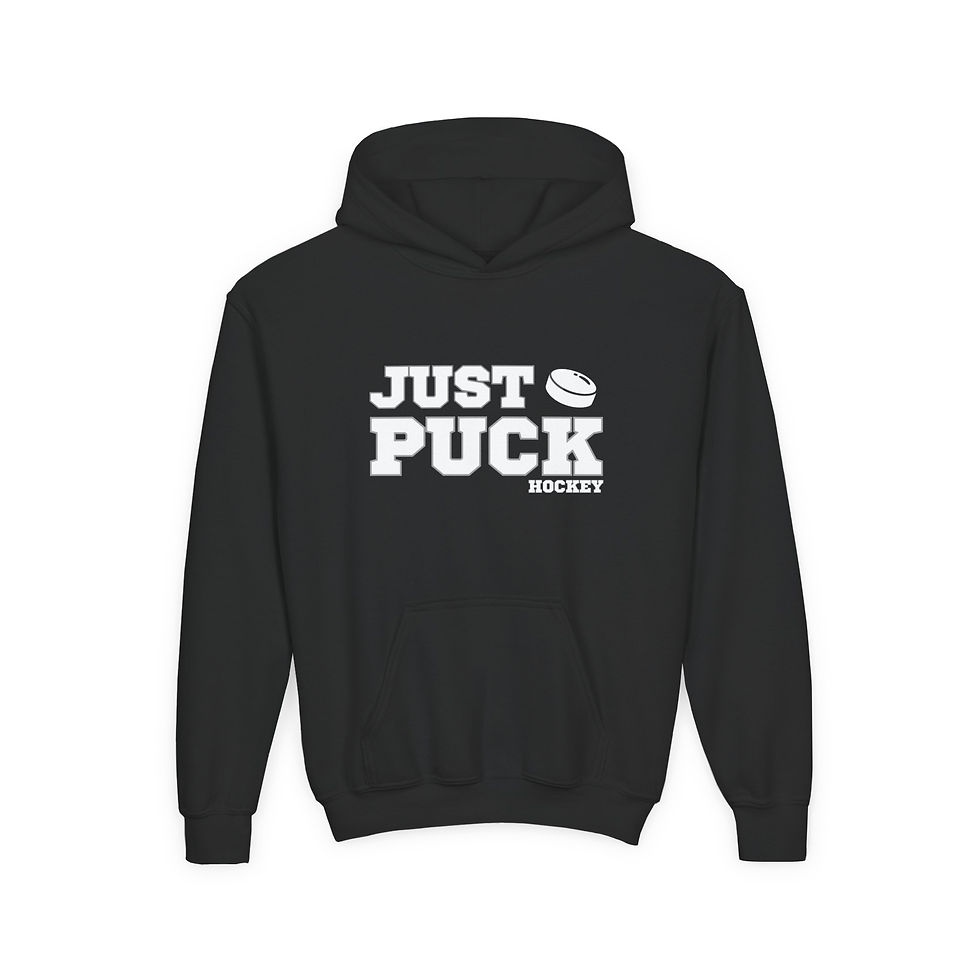 Thumbnail: Just Puck Hockey Youth Hoodie