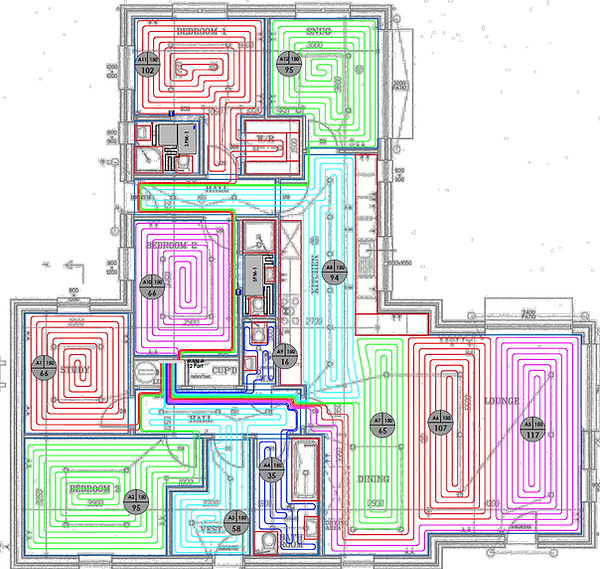 UFH Layout design