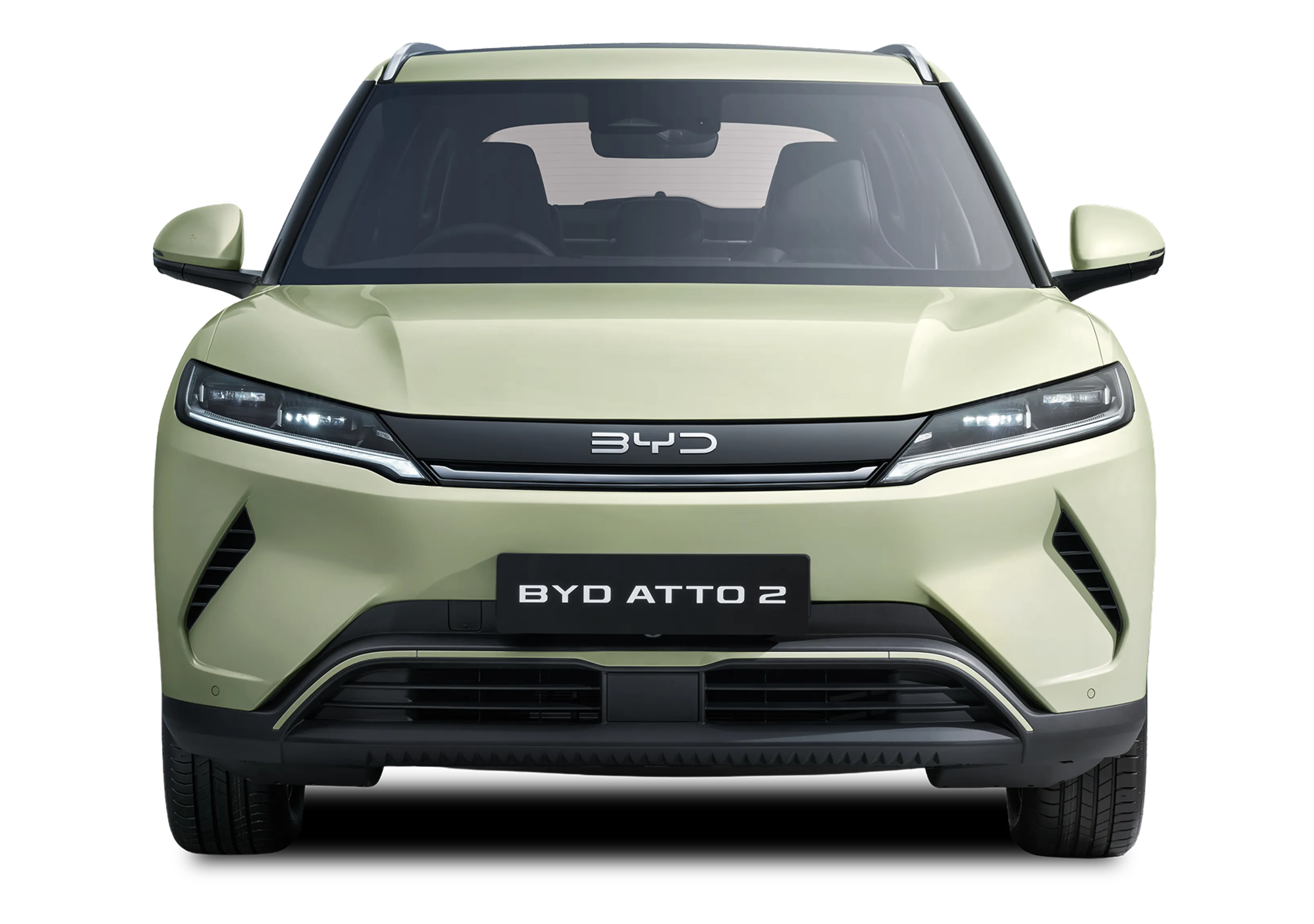 Light green BYD Atto 2, front view