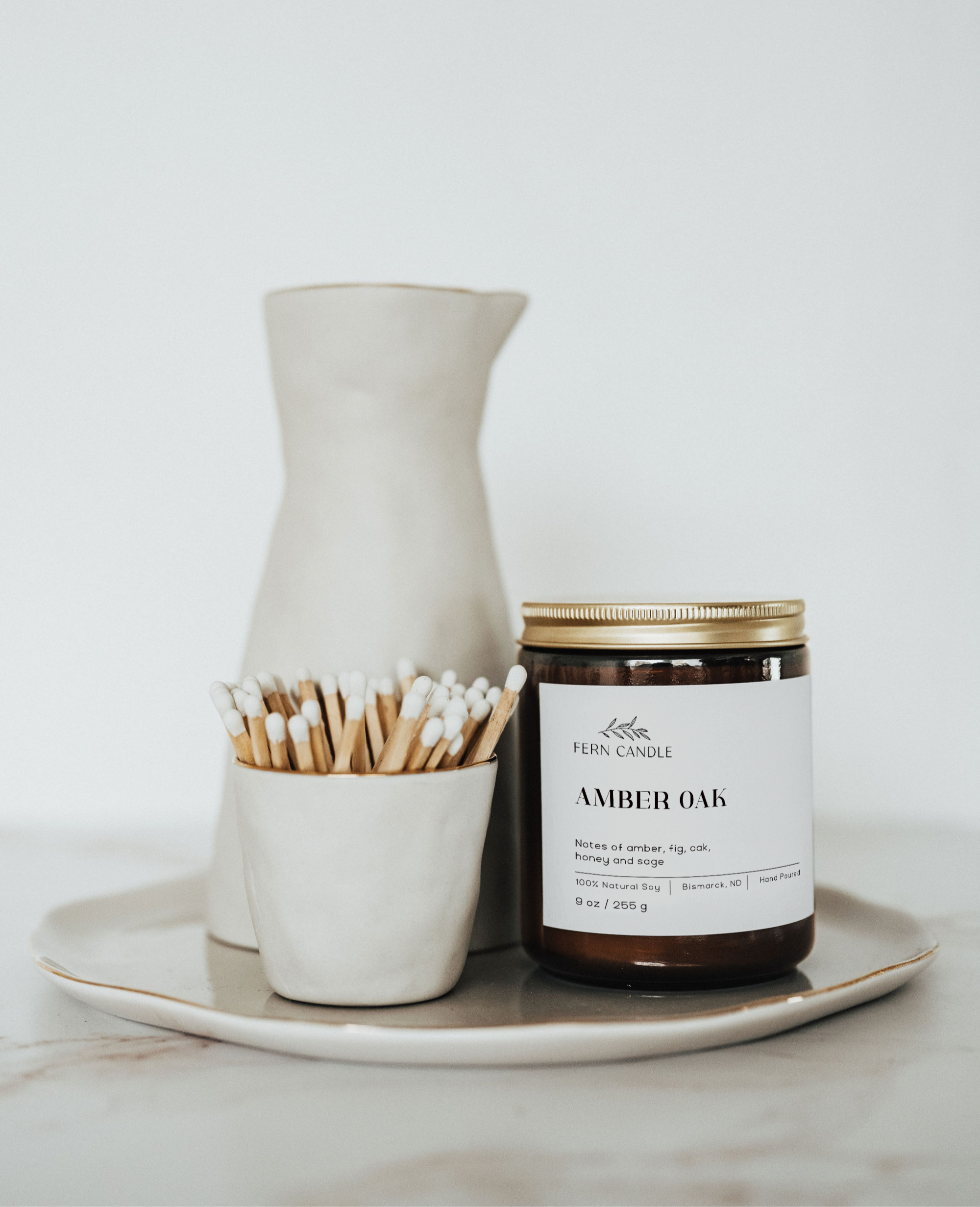 Amber Oak 9 oz Soy Candle