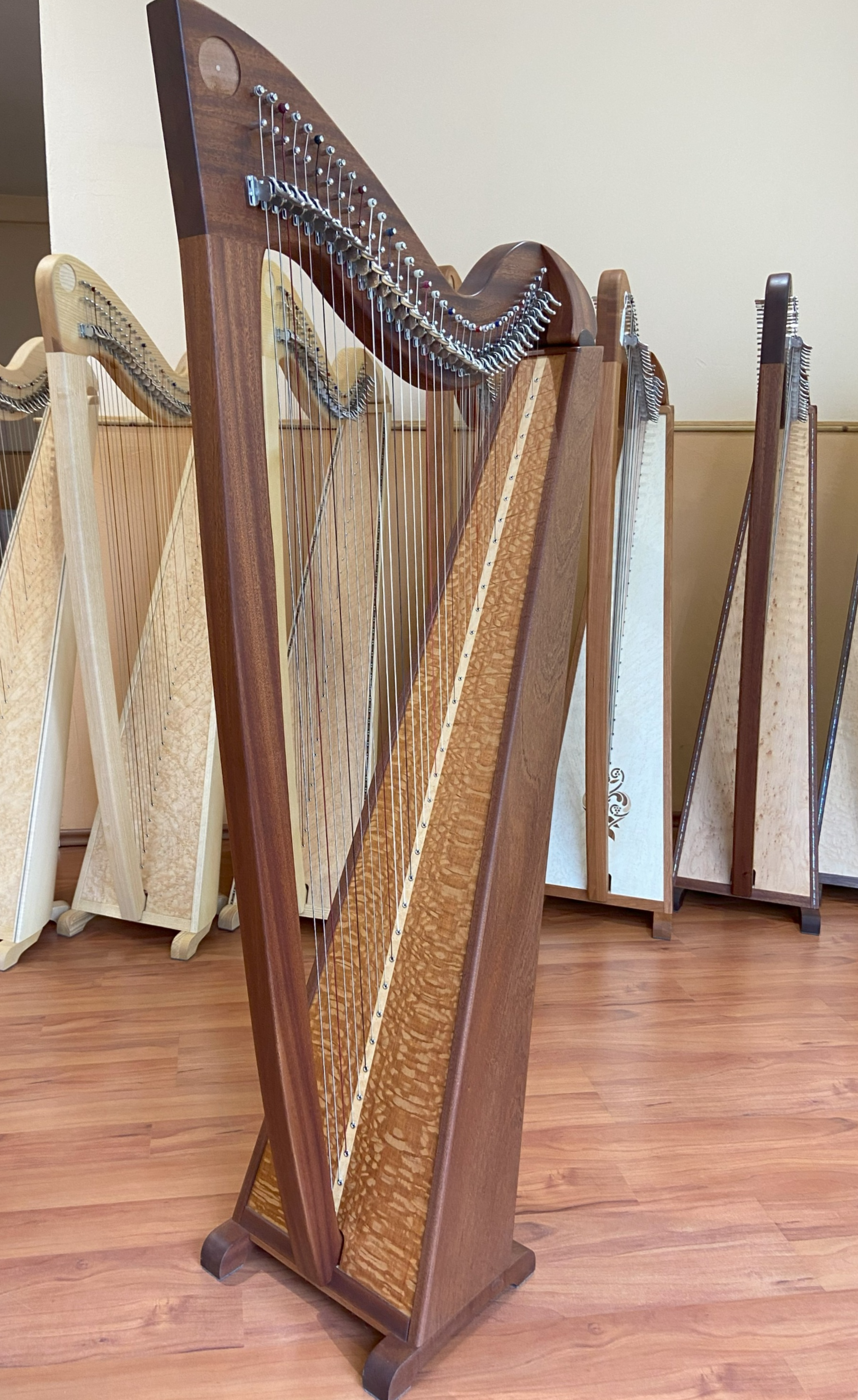 Hakenharfe Karneol mit Sonderklangdecke, absolutes Ausnahmeinstrument!