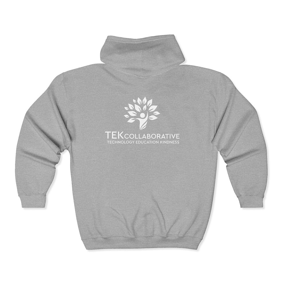 Thumbnail: Unisex Full Zip Hoodie – TEK logo back