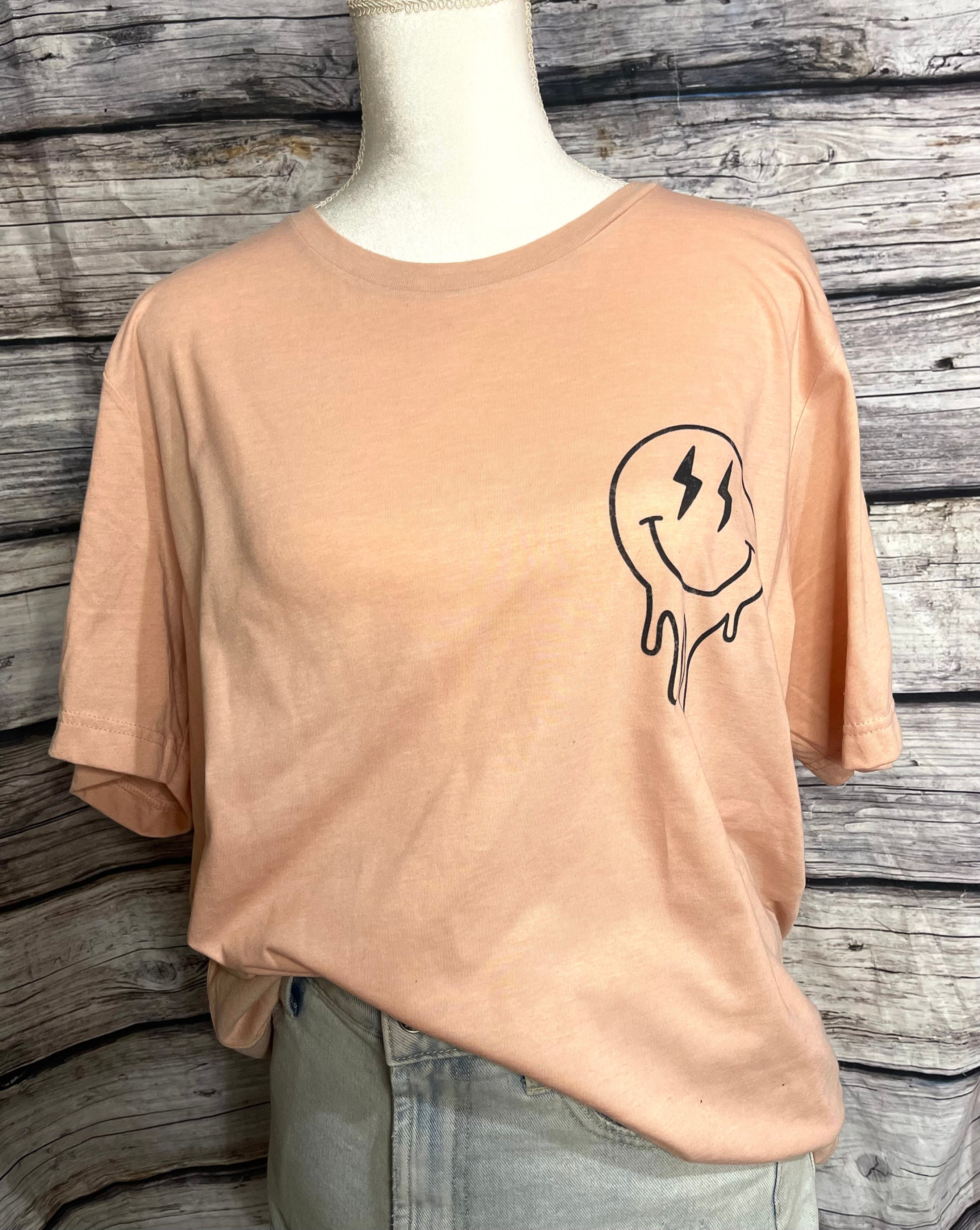 Overstimulated Moms Club Peach Tee