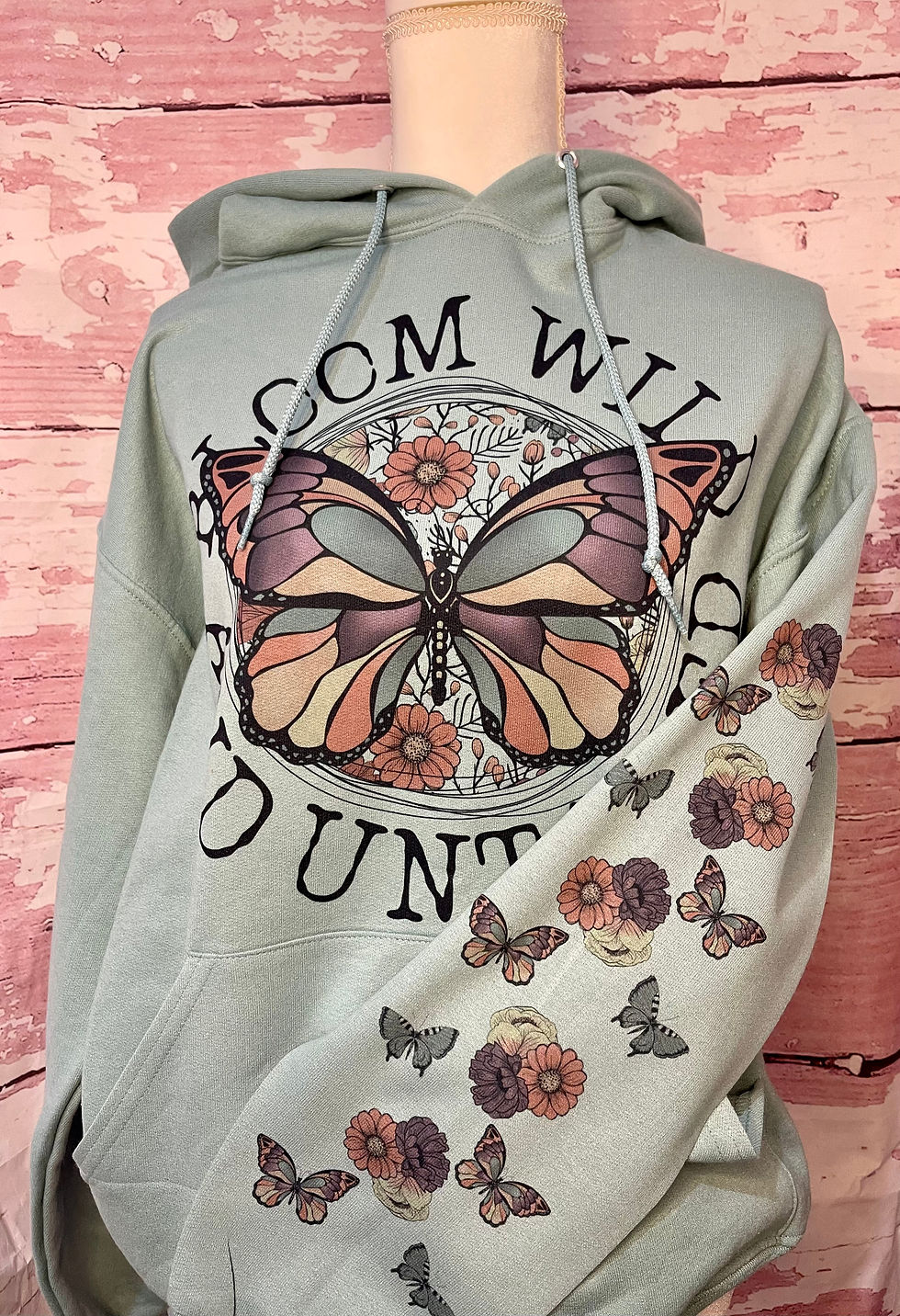 Thumbnail: Bloom Wild & Untamed Sage Hoodie