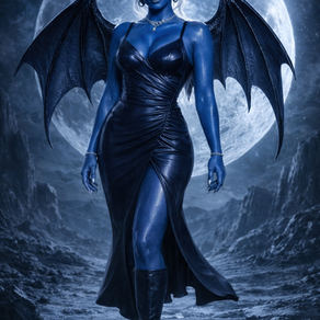 A photo of the moon succubus, Noctra Veyra from The Devil's Dream Girl