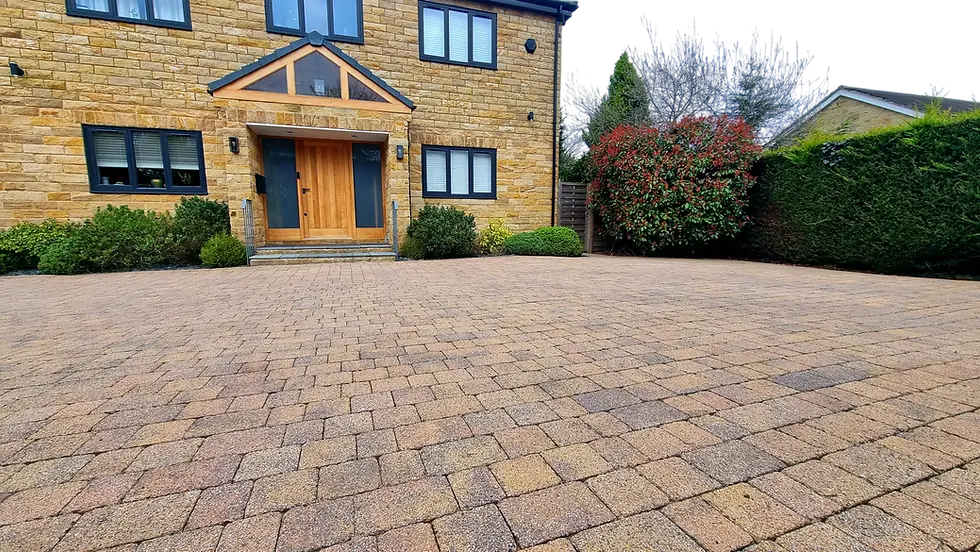 Pressure washed driveway in Leeds