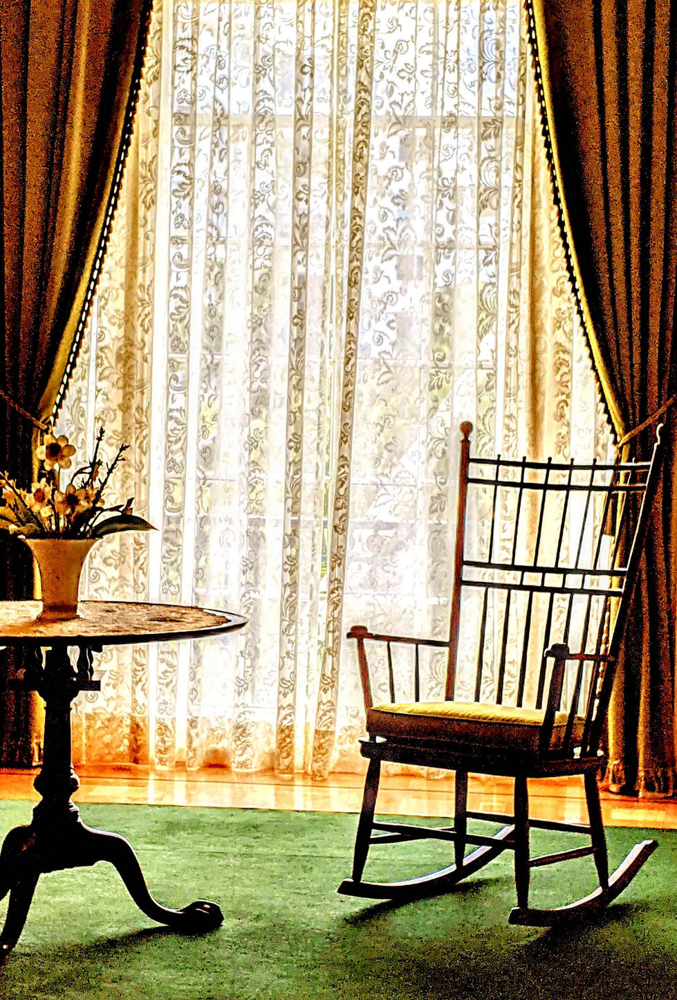 129 - Rocking Chair and Table