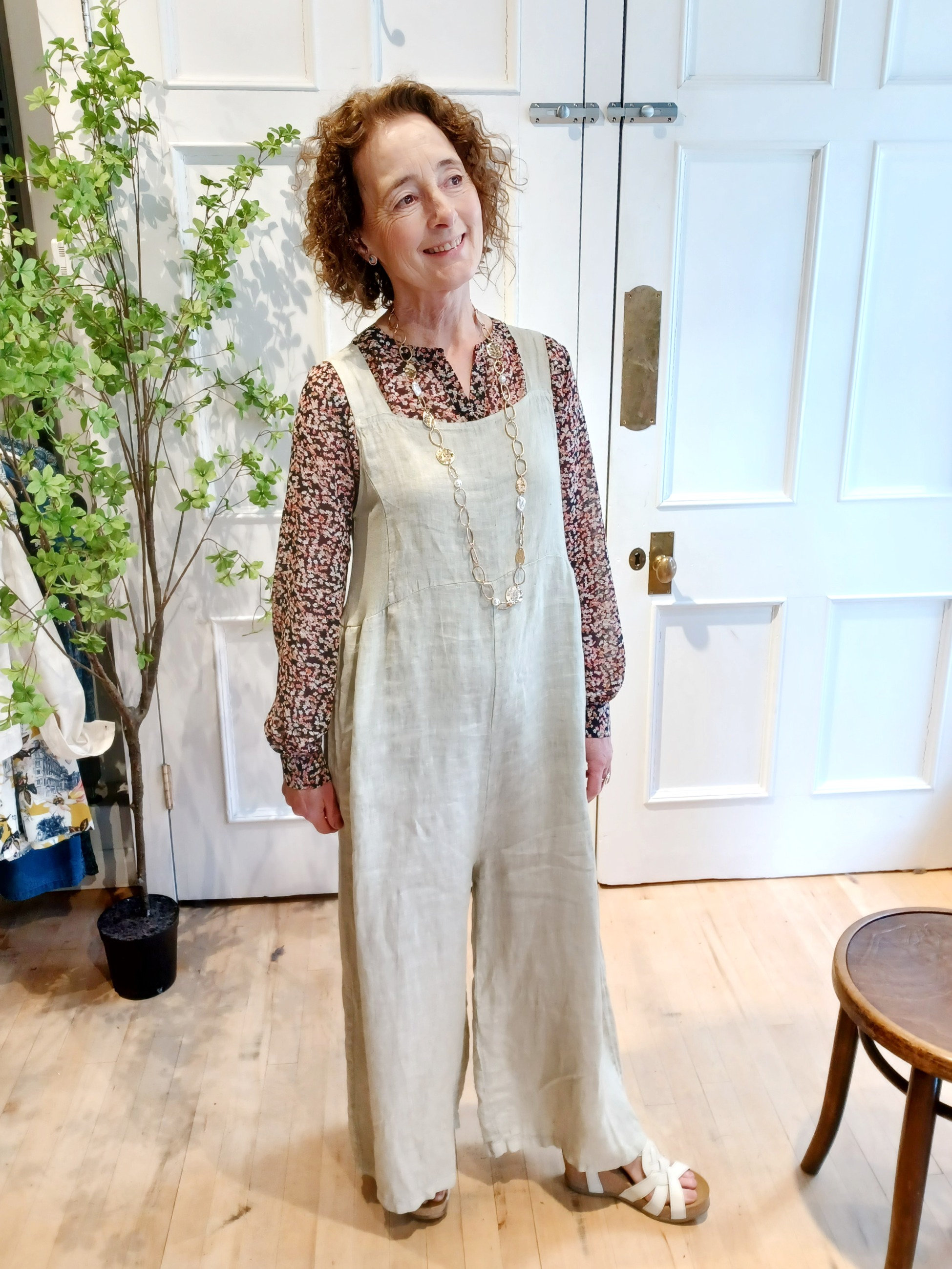 Joss linen dungarees Clearance