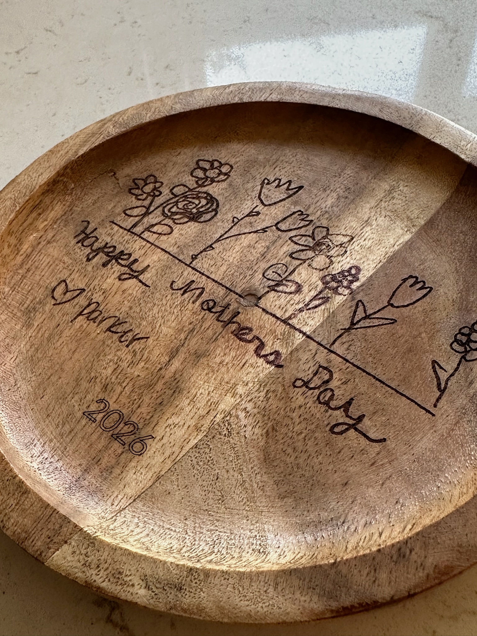 Personalized Engraved Tray | Custom Circle Tray | Family Name, Recipe