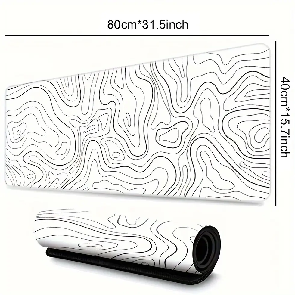 Thumbnail: Large Gaming Mouse Pad Stitched Edges Non-Slip Rubber Base