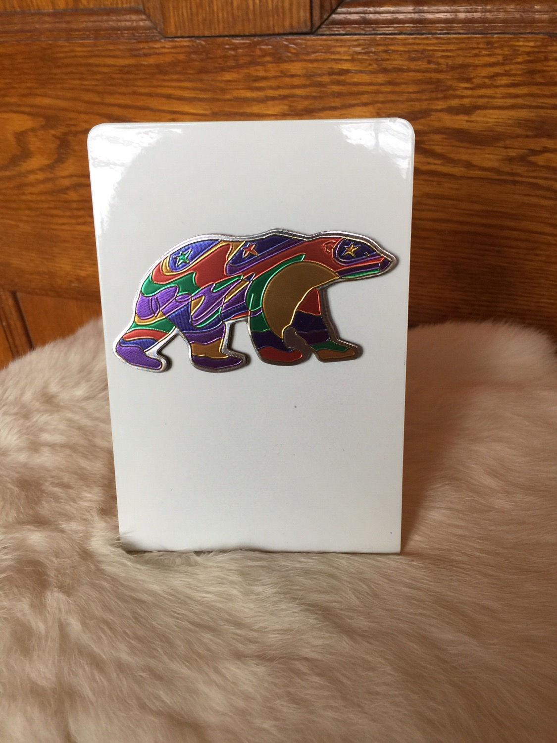 Metallic Alpha Bear Magnet