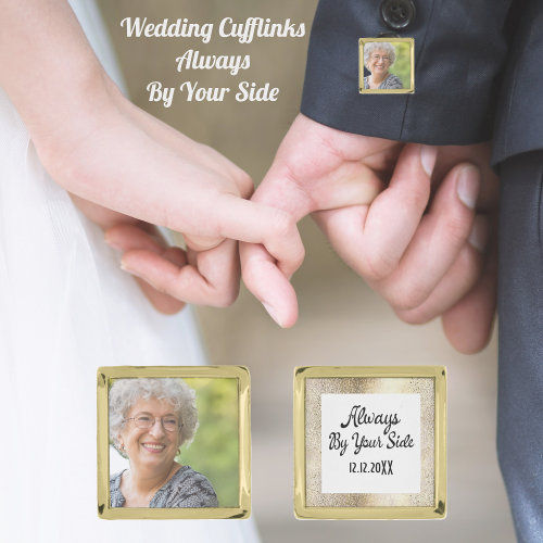 Big Deals! Custom Memorial Gold Photo Wedding Cufflinks
