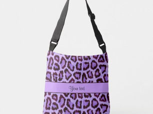 Big Deals! Purple Leopard Print Crossbody Bag