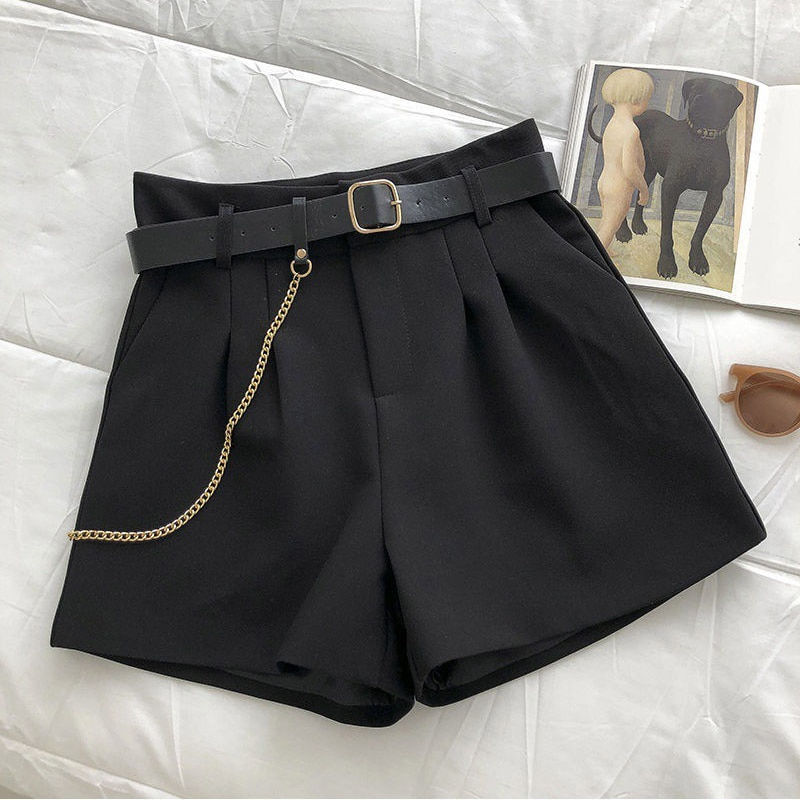 Thumbnail: Solid Color High Waist Suit Short