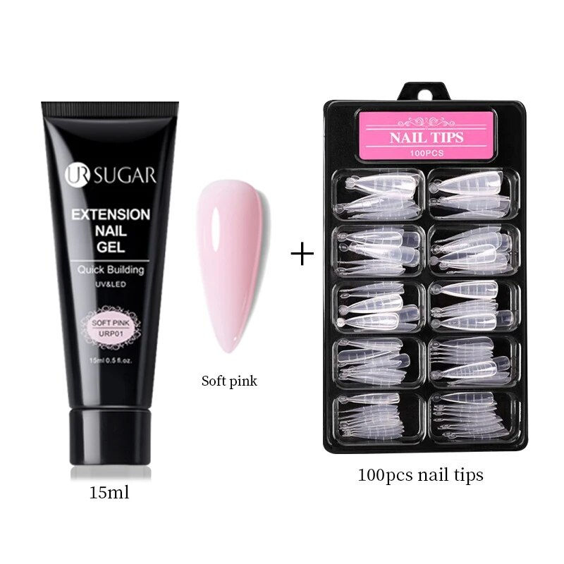 Thumbnail: 15ml Extension Quick Building Hard Gel Acrylic Polish 2 Piece Contruction Set