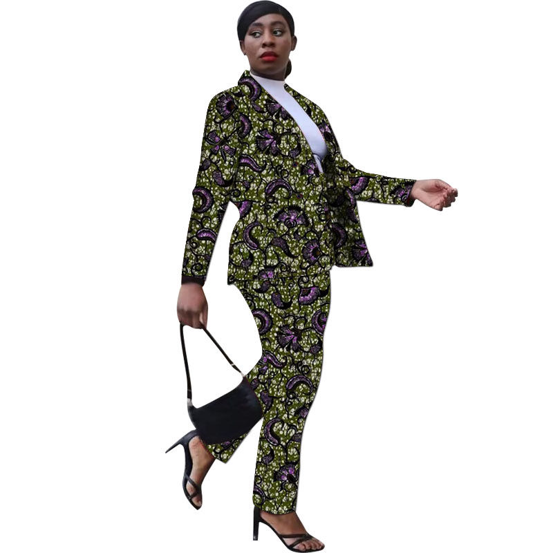 Thumbnail: Fashion Print  Casual Blazers With Straight Pants Twon Piece Sets