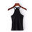 Thumbnail: Knitted Camis O Neck Elastic Sleeveless Top