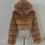Thumbnail: Soft Hooded Faux Fox Fur Luxury Jacket 