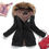 Thumbnail: Thick Hooded Cotton Padded Casual Slim Parka  Jacket 