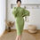 Thumbnail: Knitted O-Neck Soft Sweater Two-Piece Dress Set 