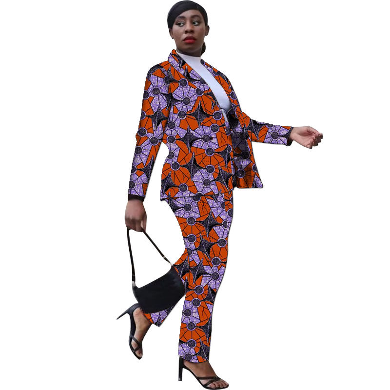 Thumbnail: Fashion Print  Casual Blazers With Straight Pants Twon Piece Sets