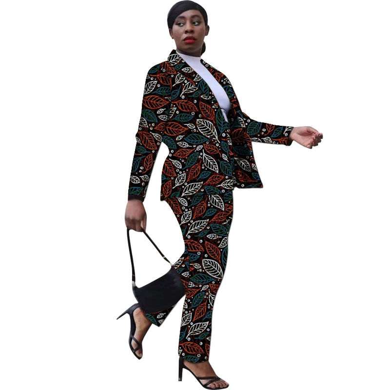 Thumbnail: Fashion Print  Casual Blazers With Straight Pants Twon Piece Sets