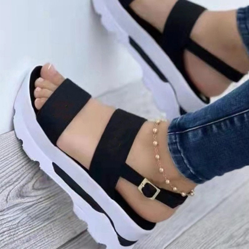Lightweight Wedge Sandal With Platform