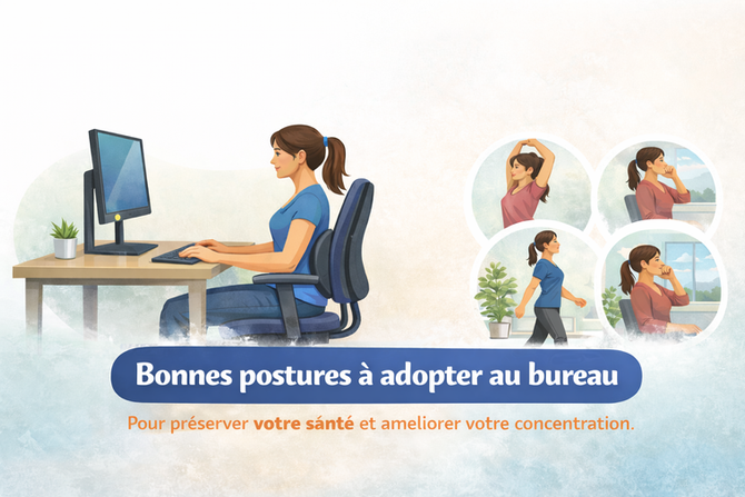 Les bonnes postures à adopter au bureau