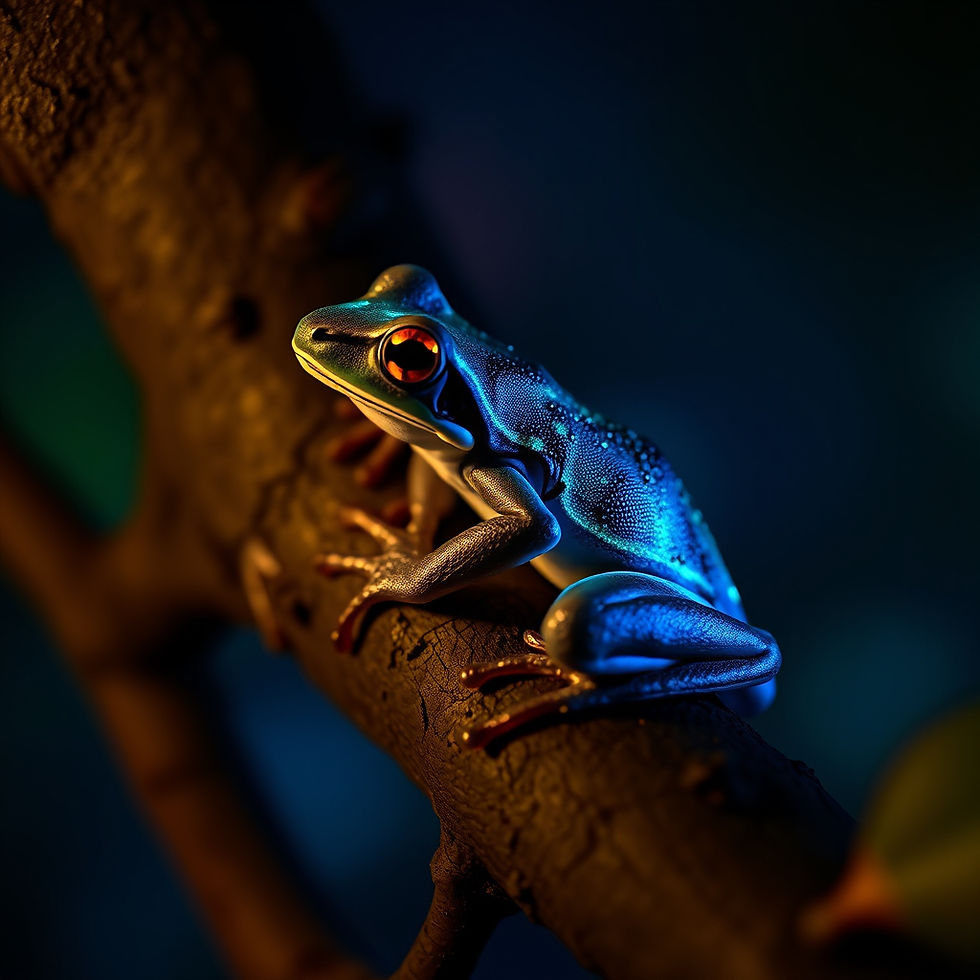 Glow in the dark frog for weird amazing fun facts