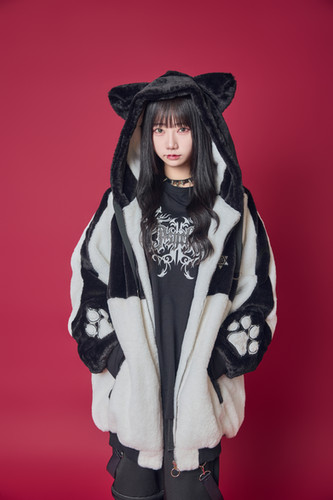 新品✨ミルク フェド × トミー✨レオパード　猫耳　ファーブルゾン　アウター 新品✨ミルク フェド × トミー✨レオパード猫耳ファーブルゾン