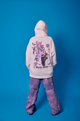 PSYCHO NATION × 寝田ルネ コラボ 3WAY デビル パーカー PSYCHO NATION】× 寝田ルネ コラボ デビルZIPパーカー (715202