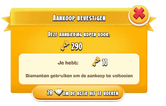 aankoop met diamanten