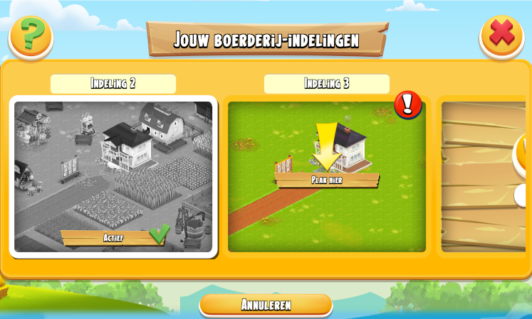 Bewerkingsmodus indeling plakken