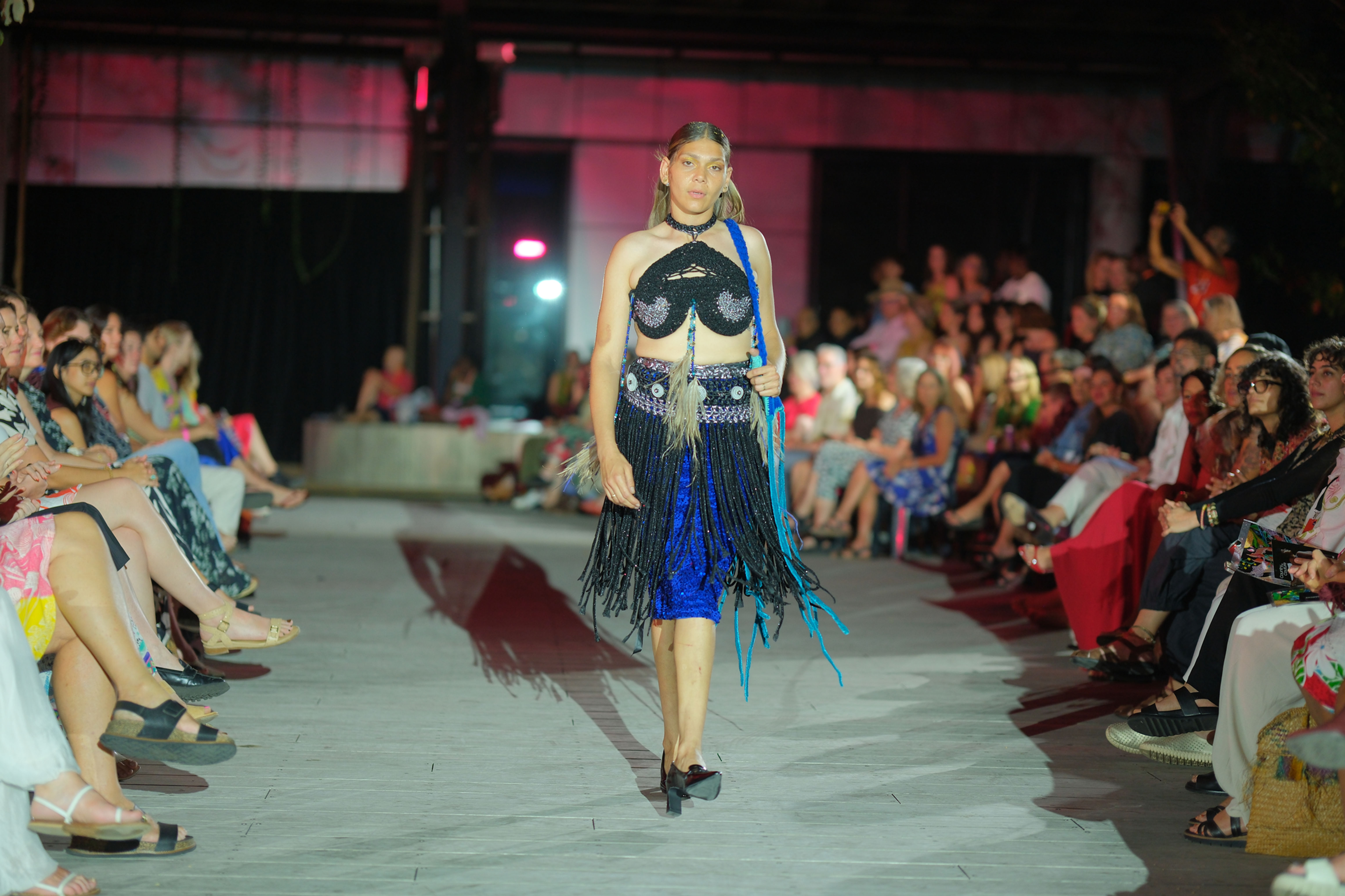 Blue Sequin skirt/Woven Blue Velvet Jayed Skirt/ Woven Silver and Black Heart Br