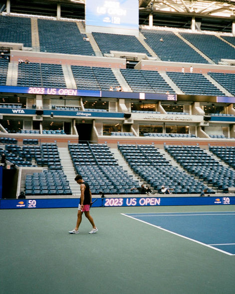Ben Shelton mid practice