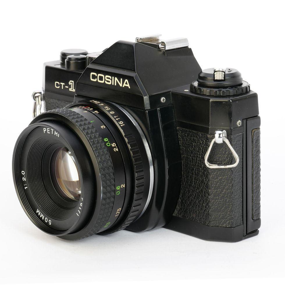 Thumbnail: Cosina CT-1a 35mm SLR Film Camera – with Petri 50mm f/2 Lens – Vintage K Mount