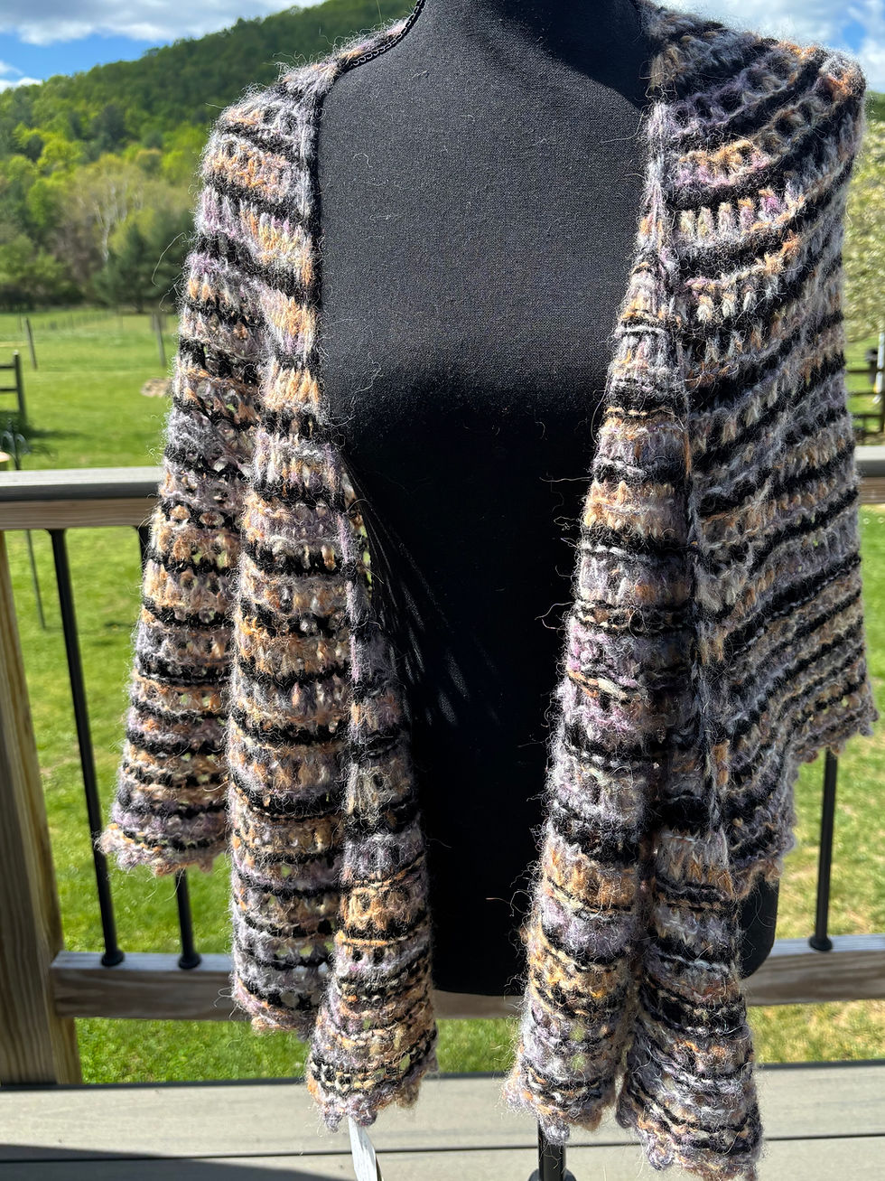 Thumbnail: Alpaca Hand Knitted Lace Shawl