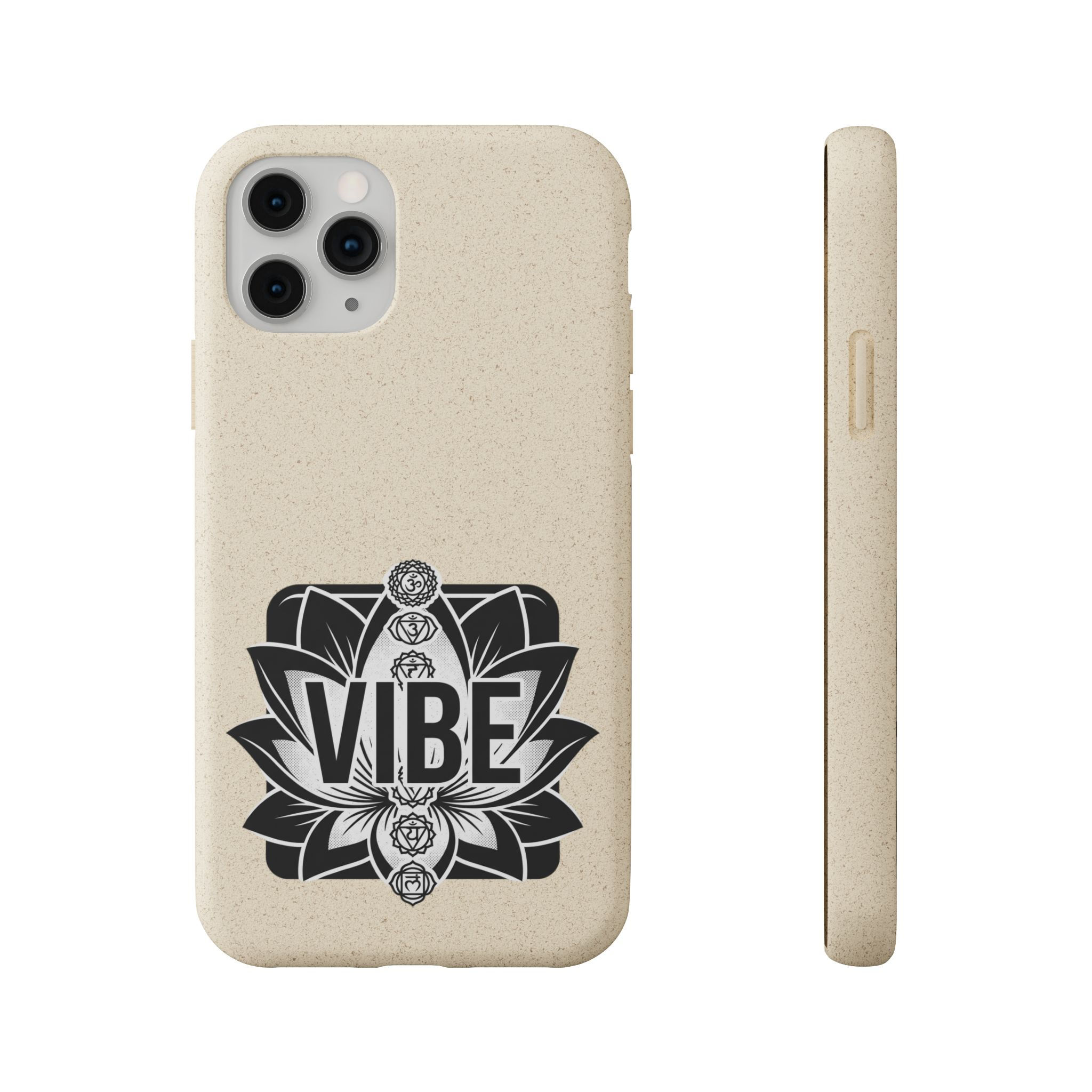 Vibe Lotus Biodegradable Phone Case — Eco-Friendly Floral Mandala Design