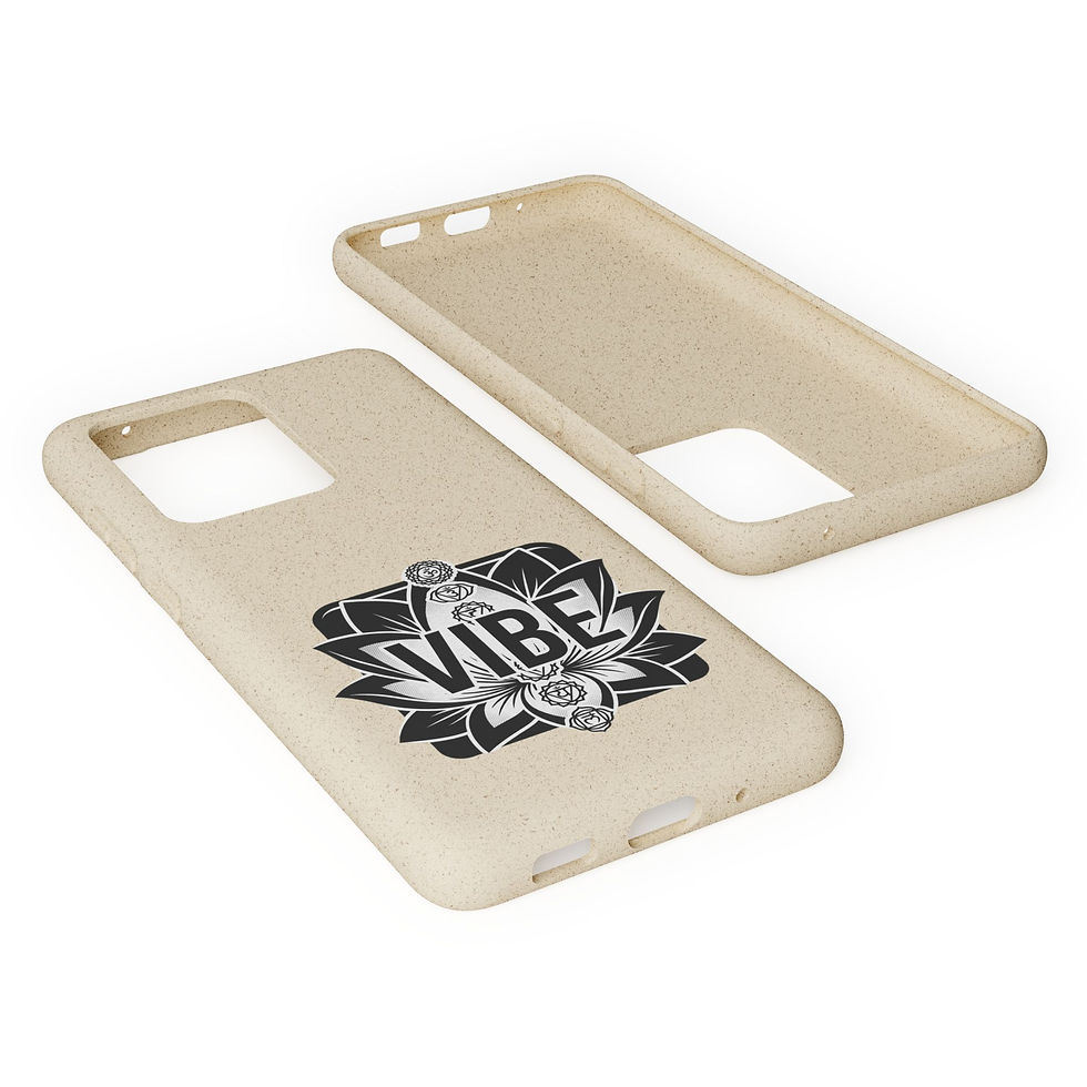 Thumbnail: Vibe Lotus Biodegradable Phone Case — Eco-Friendly Floral Mandala Design