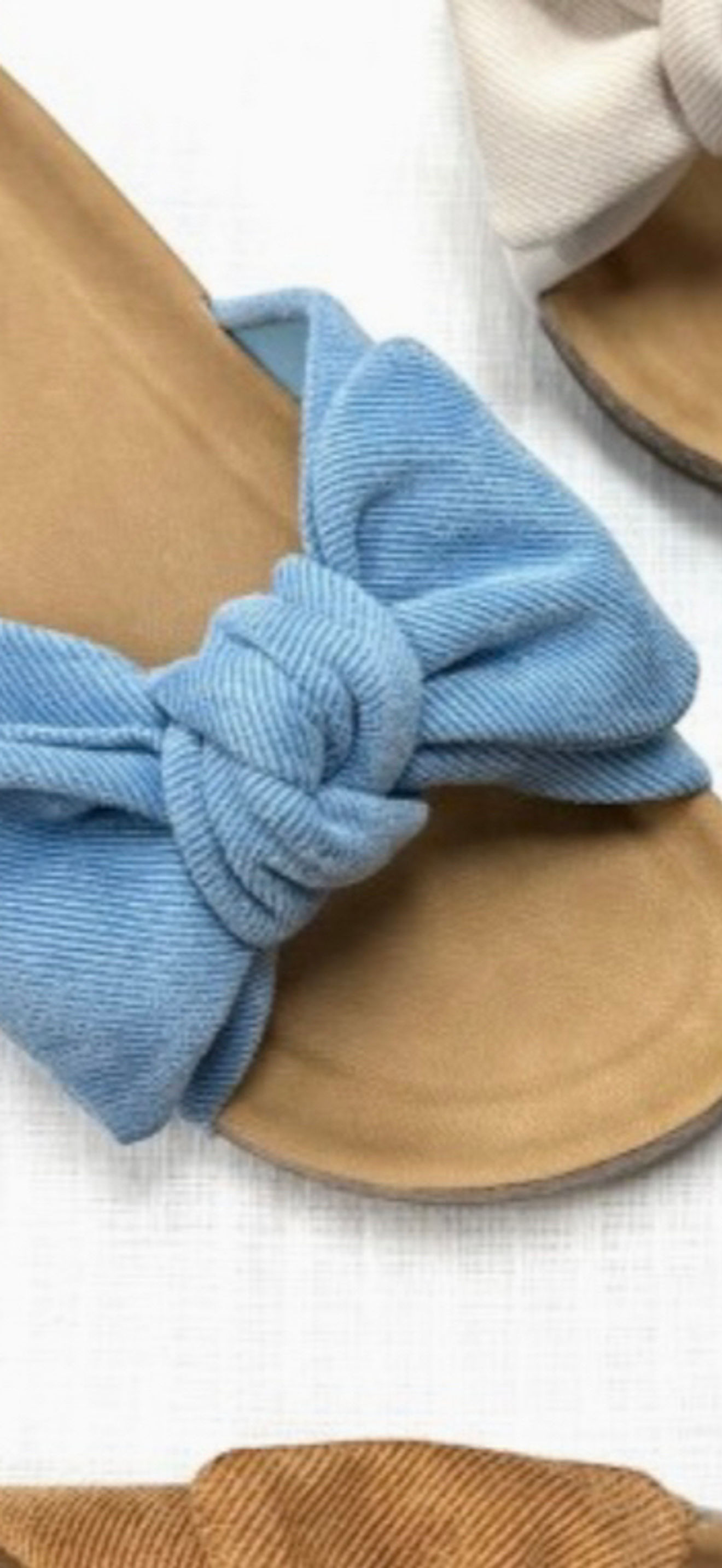 Denim Bow Sandal 