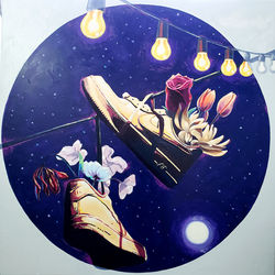 Rapheal Crump WHEN THE PETALS FALL 44x44