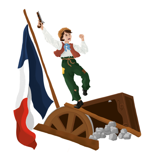 Illustration Gavroche les misérables édition jeunesse