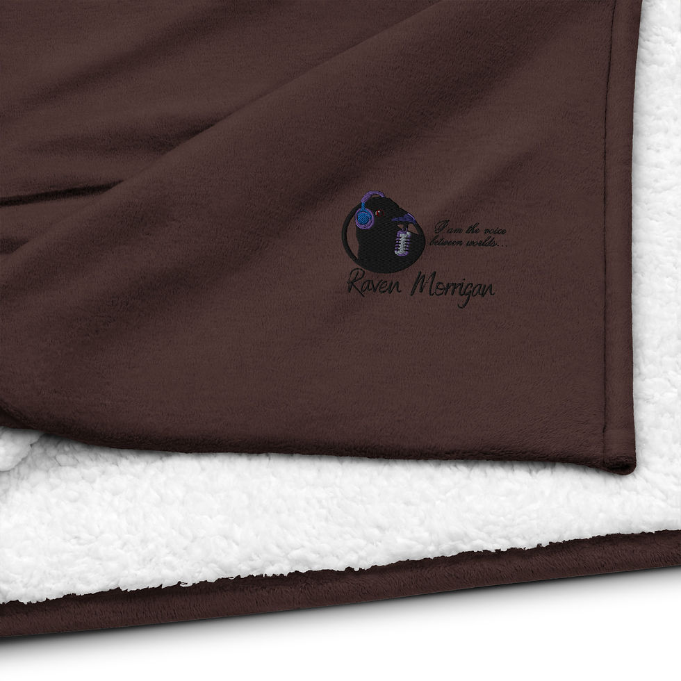 Raven Morrigan Tagline Premium sherpa blanket