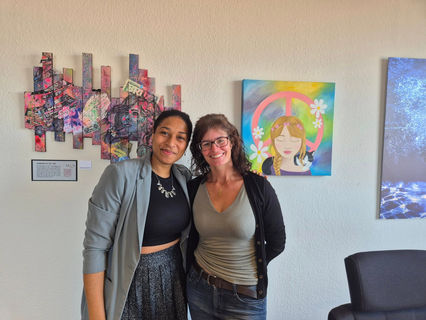 En compagnie de l'artiste peintre Stéphanie Kowal