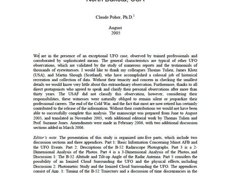 Analysis of Radar and Air-Visual UFO Observations on 24 October 1968 at Minot AFB, North Dakota, USA
