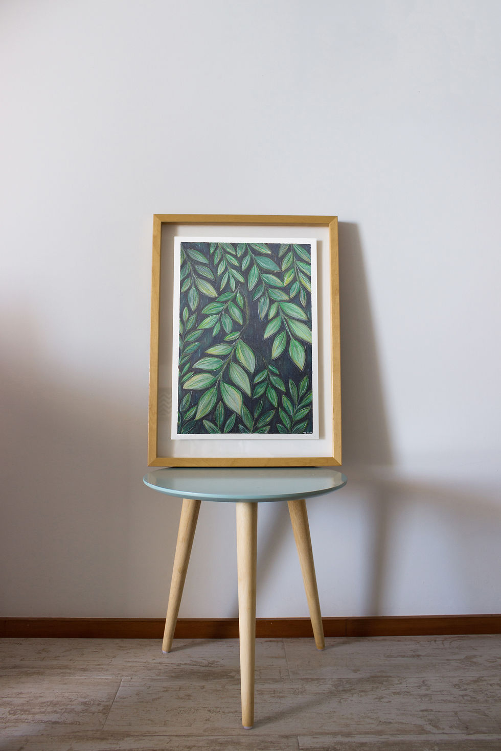 Thumbnail: handpainted botanical leaf motif to appear like hanging leaves